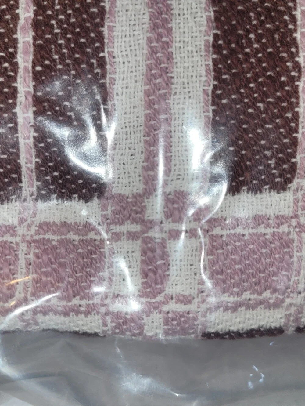 Studio McGee Paid Accent Toss Pillow Set Of 2 In Chocolate, Lavender, And Cream